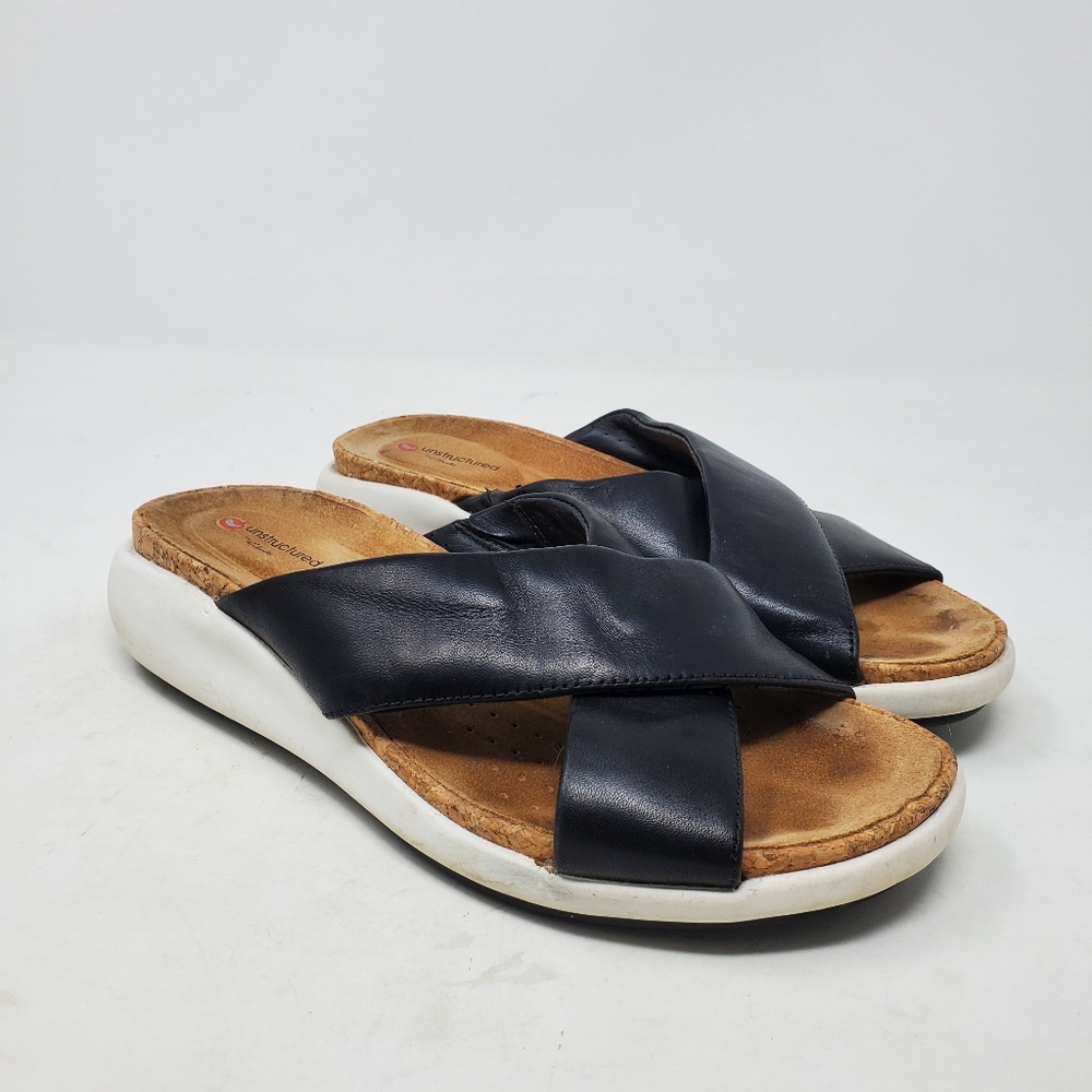 Unstructured By Clarks Slide Sandals Size 6.5 - image 1